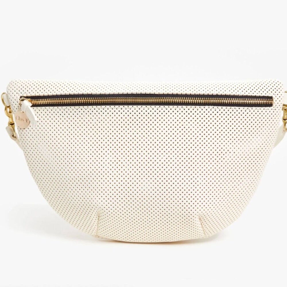 NWT Clare V Grande Fanny Cream Perf